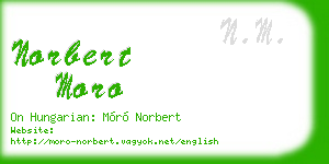 norbert moro business card