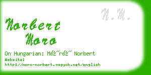 norbert moro business card